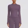 Top de yoga sem costura de novo estilo transfronteiriço com gola alta e zíper, uma jaqueta esportiva estilosa para mulheres, perfeito para corrida, fitness e yoga