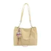 Bolsa Feminina Moda Transfronteiriça, Novo Estilo Primavera e Verão, Versátil para o Dia a Dia, Corrente de Pérola Texturizada, Grande Capacidade, Bolsa Tote de Ombro Casual