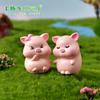 Amor cerdo micro paisaje suculenta decoración Zodiaco coqueteo teléfono beso animal accesorios para pastel resina manualidades