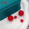 Aretes rojos de alta gama aretes únicos para mujer aretes estilo occidental 2023 nuevos aretes geométricos de nicho populares de moda