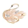Lenço de Seda Estilo Coreano Alfinete Botão Broche Olho de Gato Cisne Feminino Distintivo de Lapela para Terno Cardigã Broche de Lapela Lenço Botão Roupa