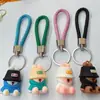 Llavero tejido a mano creativo con forma de mini bollo, colgante de juguete de moda, regalo promocional, accesorio pequeño