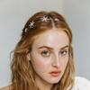 Faixa de cabeça de strass em formato de estrela de seis pontas da moda Acessórios de cabelo de luxo com diamantes completos europeus e americanos para noivas e casamentos Acessórios transfronteiriços Faixa de cabeça