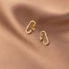 Ailuoqi Aretes Dulces de Plata S925 para Mujer Estilo Coreano Pequeños Frescos Verano Letra Diamante Aretes Redondos M00307