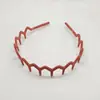 Faixa de Cabelo Colorida Europeia e Americana Transparente Ondulada 13 Dentes Antiderrapante Fosca Acessório de Cabelo Feminino Borda Larga