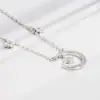 Colar de Estrela e Lua para Mulheres Corrente Clavicular Elegante Simples Moderno Estilo Coreano Celebridade da Internet Design Simples de Nicho Presente para Estudante para Namorada