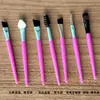 Pincel para Cejas con Mango Rojo Rosado, Pincel para Pestañas, Pincel para Sombras de Ojos, Pincel para Sombras de Ojos, Pincel para Labios, Etc., Múltiples Opciones para Elegir con Mango Rojo Rosado
