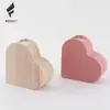 Portavelas de Madera de Pino con Forma de Corazón Estilo Ins Decoración de Navidad Halloween Día de San Valentín, Portavelas de Madera Maciza para el Hogar Personalizado al por Mayor