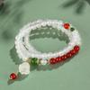 [Bom Lótus Lótus] Pulseira de Lótus com Contas em Esmalte Ágata Nova Pulseira de Ametista Chinesa para Mulheres Atacado