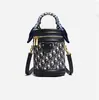 Bolso Cilíndrico Versátil de Gama Alta Moda Otoño e Invierno 2025 Bolso Cubo Simple Popular Bolso Cruzado para Mujer