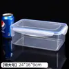 Caixa retangular para geladeira, ideal para manter alimentos frescos, própria para micro-ondas, ideal para lancheiras, recipiente para frutas e outros alimentos.