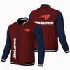 Nova Jaqueta Masculina de Comércio Exterior Casual Solta Transfronteiriça Tamanho Grande Padrão de Carro Esportiva com Zíper Cor Sólida Jaqueta de Conjunto de Beisebol