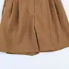 Roupas Femininas 2026 Verão Novo Estilo Moda Europeia e Americana Versátil Shorts Casuais Plissados com Cinto 8372244