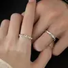 Anéis de Casal Amor Borboleta Homens e Mulheres Design de Nicho ins Fresco Losango Fofo Exquisito Versátil Anéis de Par Borboleta Atacado
