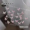 Mini Borboleta Exquisita para Arte de Unhas Zircônia Strass Liga 3D Acessórios para Ponta dos Dedos Unhas Postiças Super Brilhantes Acessórios para Unhas DIY