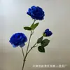 Estilo Europeu 3 Cabeças Peônia Casamento Flor Artificial Rosa Ocidental Peônia de Fibra de Núcleo Salão de Casamento Decoração de Casa Fabricante