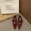 Zapatos de salón nuevos de estilo coreano 2026, versátiles, de punta fina, poco profundos, para mujer, nuevos zapatos Mary Jane de tacón bajo con una sola correa