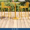 Venta Directa de Fábrica Mesas y Sillas para Patio Exterior Sillas para Jardín de Villa Juego de Tres Piezas Hotel B&B Mesas y Sillas Metálicas Impermeables con Protección Solar