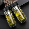 Envío directo Té y Separación de Agua Vidrio de Borosilicato Alto Antiexplosión y Resistente al Calor Logo Impreso Taza de Té de Doble Capa Antiescaldado Taza de Agua