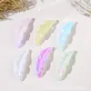 Contas Acrílicas Bicolores Mapei Gradiente Folhas de Pena Coloridas Contas Pingente DIY Brincos Acessórios de Joias Artesanais