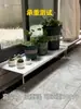 Prancha de Extensão para Suporte de Flores de Varanda para Peitoril Estreito, Prateleira Alargada, Rack de Expansão com Pés Altos e Baixos, Suporte para Vasos de Flores