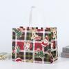 Bolsa No Tejida Recubierta Transfronteriza Bolso de Mano Navideño Embalaje de Ropa Personalizado Bolso de Compras Plegable Estéreo