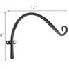 Soporte Colgante Exterior Sólido Engrosado de 12 Pulgadas Adecuado para Casas de Pájaros Plantas Ganchos Cestas de Flores Forja de Hierro Forjado V-66