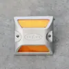Tachas Refletivas para Estrada Tachas Solares de Alumínio Fundido Indicadores Noturnos para Rodovia Pavimento Luzes LED Elevadas Marcadores de Contorno Refletivos