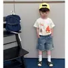 Camiseta de Manga Corta para Niños 2026 Verano Nueva Moda Tops Holgados y Cómodos con Estampado de Dibujos Animados Ropa para Bebés