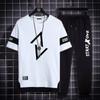 Conjunto deportivo de verano para hombre, camiseta de manga corta para adolescentes, estudiantes de secundaria, moda masculina, conjunto atractivo