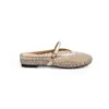 Versión de Piel de Oveja del Mismo Estilo, Sandalias Mary Jane de Tirante Único con Calados de Pedrería y Red para Mujer, Nuevas para Primavera/Verano 2026