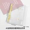 Capa Premium para Caderno de Folhas Soltas, Transparente e Fresca em PVC com Duplo Fecho, Porta-Cartões para Planner A5 com Capas Coloridas Substituíveis