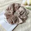 Scrunchie de Cetim Plissado Estilo Coreano de Luxo Leve para Mulheres, Elástico de Cabelo Versátil, Acessório de Cabelo, Corda de Cabelo para Mulheres