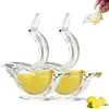 Exprimidor de Limones Manual de Plástico Portátil Exprimidor de Frutas Transparente Herramienta para Picnic al Aire Libre Tipo de Prensado Manual
