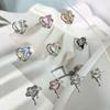 Nueva Joyería para Uñas de Celebridad Cibernética Aleación Hueca Amor Estrella Hombre Diamante Decoración de Uñas Tridimensional Retro Circonita Lujo Ligero