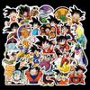 50 novos desenhos animados Dragon Ball Wukong grafite adesivos bagagem computador telefone móvel guitarra adesivos decorativos impermeáveis