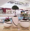 Fiberglass Flower Pot Mall Floor Vase Outdoor Garden Flower Bed Flower Pond Flower Box Flower Pot Floor-Standing Outdoor Flower Pot
