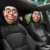 Fundas elásticas para reposacabezas de coche de la serie de personajes transfronterizos, con estampado y soporte para el cuello, personalizables con tu propio diseño