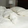 Juego de ropa de cama de cuatro piezas 100% algodón estilo japonés, estilo nórdico japonés, sábana blanca e funda de edredón ins, adecuado para primavera, otoño y verano