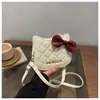 Bolso de Mano Nuevo de Moda con Forma de Gato para Mujer, Lindo Bolso de Hombro Bordado a Cuadros, Bolso de Mano Versátil Casual con Estilo
