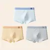 Ropa interior para niños, Algodón puro para niños, Algodón categoría A, Adolescentes, Niños grandes, Boxer de cuatro esquinas para niños, Entrepierna de algodón, No pellizca los glúteos
