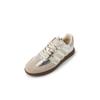 Zapatos Deportivos Dexun de Cuero con Borde de Encaje Retro Celebres de Internet Puntera Redonda con Cordones Zapatos Casuales Rosas Zapatos Forrest Gump Zapatos para Mujer