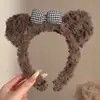 Diadema de Felpa Color Café Original y Linda para Mujer, Nuevo Modelo 2025, Diadema de Oso para Fotos de Fiesta, Accesorio para el Cabello de Diadema Ambiental