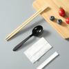 Juego de cuatro pares de palillos desechables para llevar, juego de tres piezas de cuchara, cubiertos cuatro en uno para restaurante de comida rápida