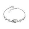 Pulsera temperamento cabello generación de fábrica damas pulsera de cristal en forma de corazón hueco pulsera coreana flor de coche diamante trébol de cuatro hojas