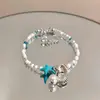 Pulseira de Concha e Búzios Estilo Resort à Beira-Mar, com Contas Empilhadas, Alto Valor Estético, Versátil, Joia Feminina Suave e Elegante