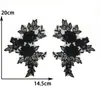 Blanco y negro I bordado de poliéster calado encaje soluble en agua para coser decoración DIY a juego accesorios para ropa accesorios para cuellos