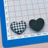 Textura a cuadros Corazón grande Serie colorida Pinza para el cabello Cuerda para el cabello Pinza Pegamento crema DIY Funda para teléfono móvil Accesorios de resina
