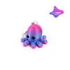 Chaveiro de Polvo Impresso em 3D Série Cartoon Oceano Família de Animais com Articulações Móveis Presente Transfronteiriço