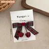 Horquilla de Pelo con Lazo de Cuadros de Cereza Dulce Cuerda para el Cabello Alta Elasticidad y Duradera Anillo de Intestino Delgado Versátil y No Dañina Flequillo Horquilla Accesorios para el Cabello